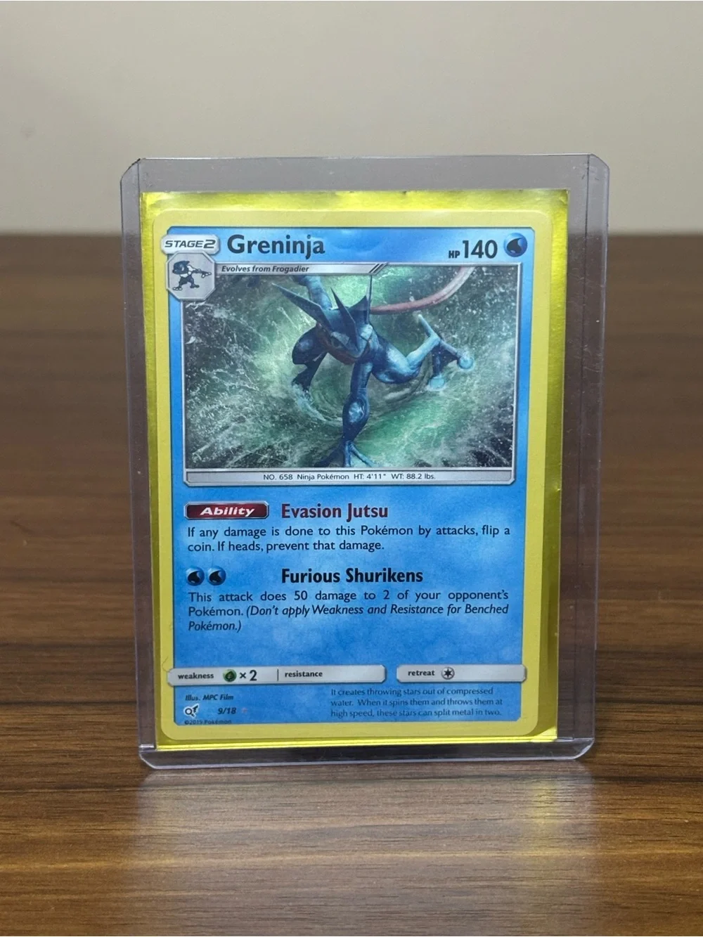 Greninja Pokemon TCG Detective Pikachu Holo 9/18